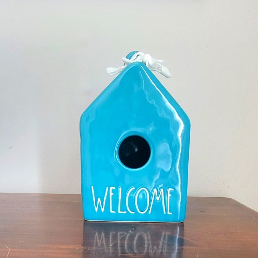 Rae Dunn teal Birdhouse